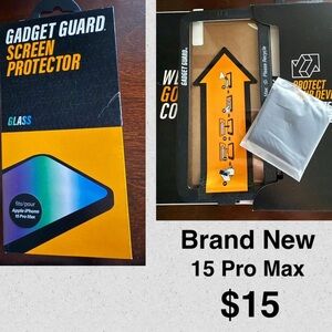 Screen Protector for iPhone 15 Pro Max - Black